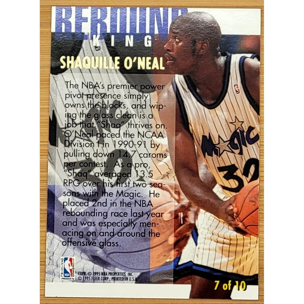 1994-95 FLEER ULTRA SHAQUILLE‎ O'NEAL REBOUND KING